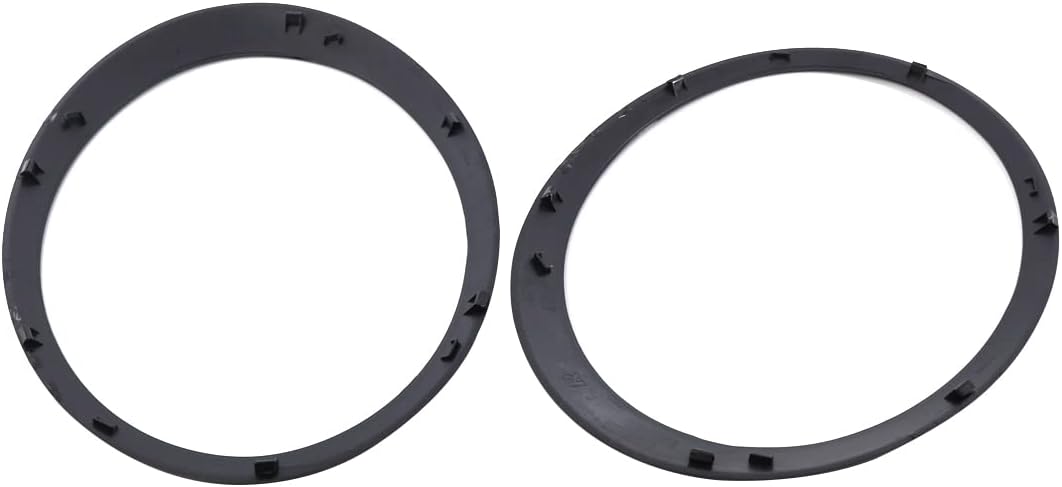 KYYET Scheinwerfer-Zierringblende für Fahrer- und Beifahrerseite, glänzend schwarz, kompatibel mit M