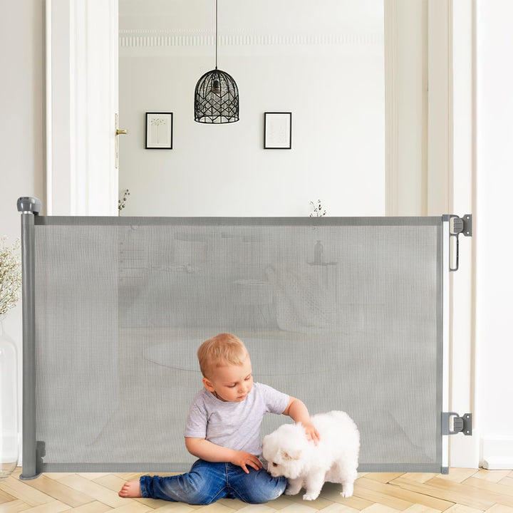 Tubiaz Treppenschutzgitter Ausziehbar 180cm,Treppenschutz fur Baby, Türschutzgitter Ausziehbar, Türg