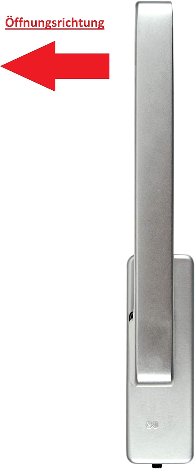 SN-TEC GU Schiebetür PSK Drehgriff DIRIGENT 966/976, 34225 oder auch 30152, DIN Rechts silber EV1 mi