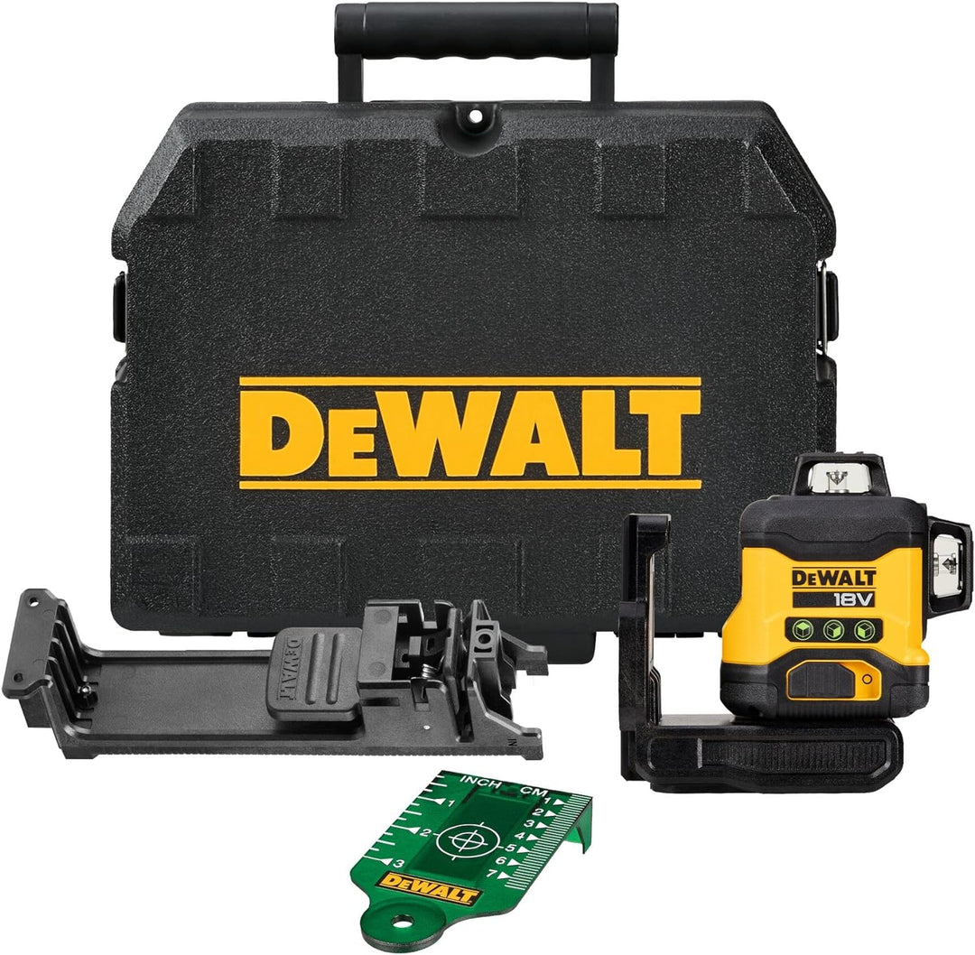 Dewalt 360° Akku-Multilinienlaser Grün DCLE34031N (selbstnivellierend, Genauigkeit +/- 0,3mm/m, komp