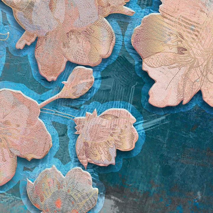 Feeby Leinwandbild 5-teilig Pflanzenmotiv Bild Wanddeko Abstraktion Beige 150x100 cm Leinwandbild 15