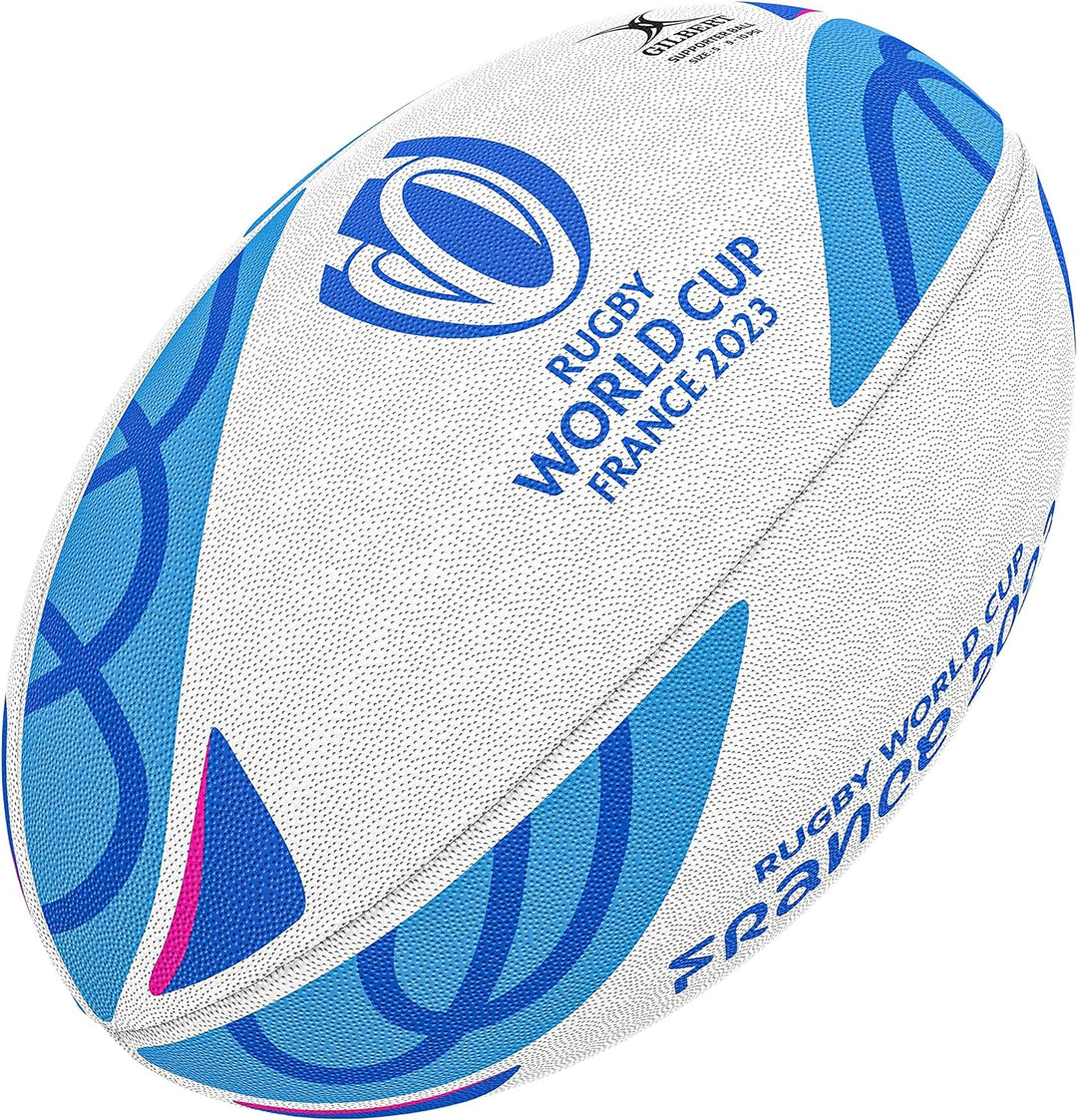 Gilbert Unisex Erwachsene Supporter Rwc2023 Ball, Weiss Blau, 38