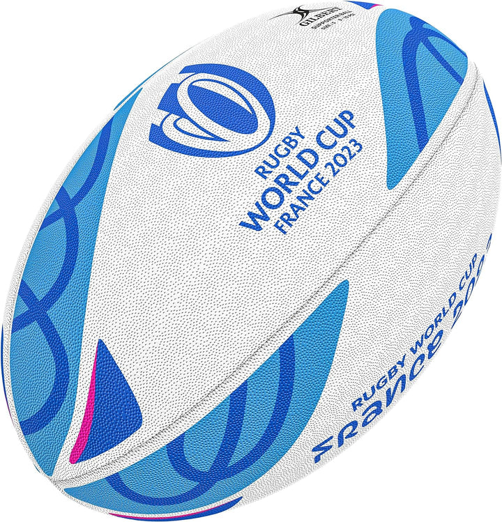 Gilbert Unisex Erwachsene Supporter Rwc2023 Ball, Weiss Blau, 38
