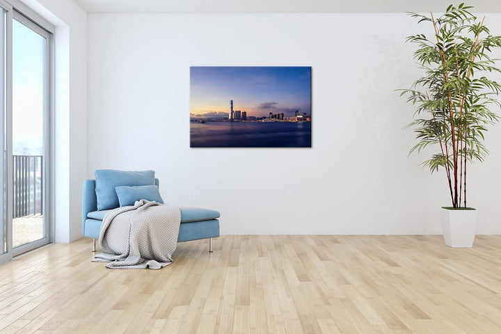 deyoli Küste von Hong Kong Format: 80x60 als Leinwand, Motiv fertig gerahmt auf Echtholzrahmen, Hoch