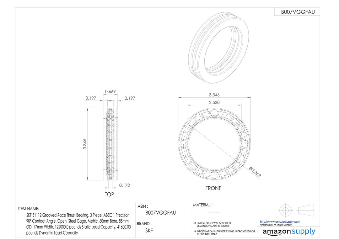 SKF 51112 Druckkugellager
