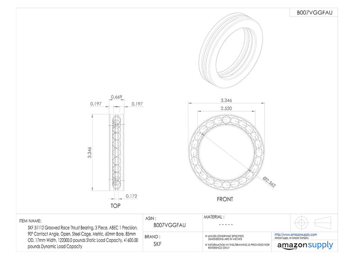 SKF 51112 Druckkugellager