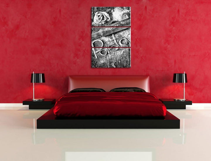Pixxprint Frische Nudeln Pasta Italia als Leinwandbild/Grösse: 3 Teilig (120x80) cm/Wandbild/Kunstdr
