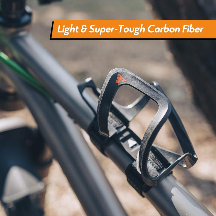 Granite Aux Carbon Fiber Flaschenhalter mit Gurt-Kit, leicht und Seite geladen Funktionen Radfahren