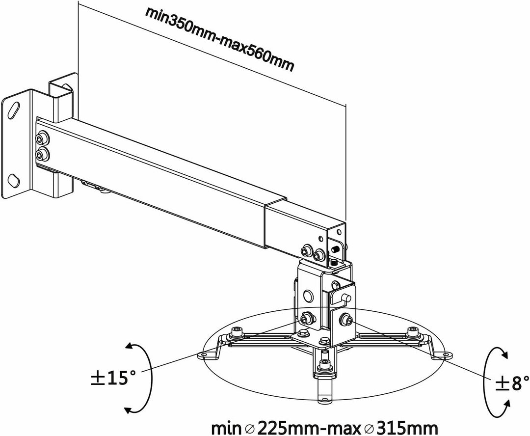 aisens cwp01tse-049 – Decken-/Wandhalterung für Projektor, Weiss