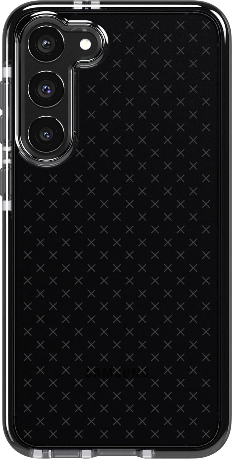 tech21 Evo Check für Samsung Galaxy S23 Plus - Smokey Black 16 Fuss Fallschutz Stossfest Stossfest u