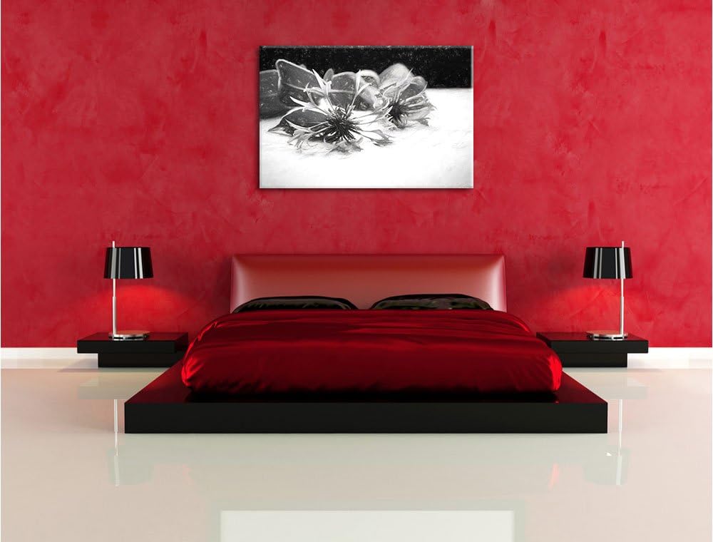 Pixxprint Notenblatt mit Kornblume als Leinwandbild/Grösse: 100x70 / Wandbild/Kunstdruck/fertig besp