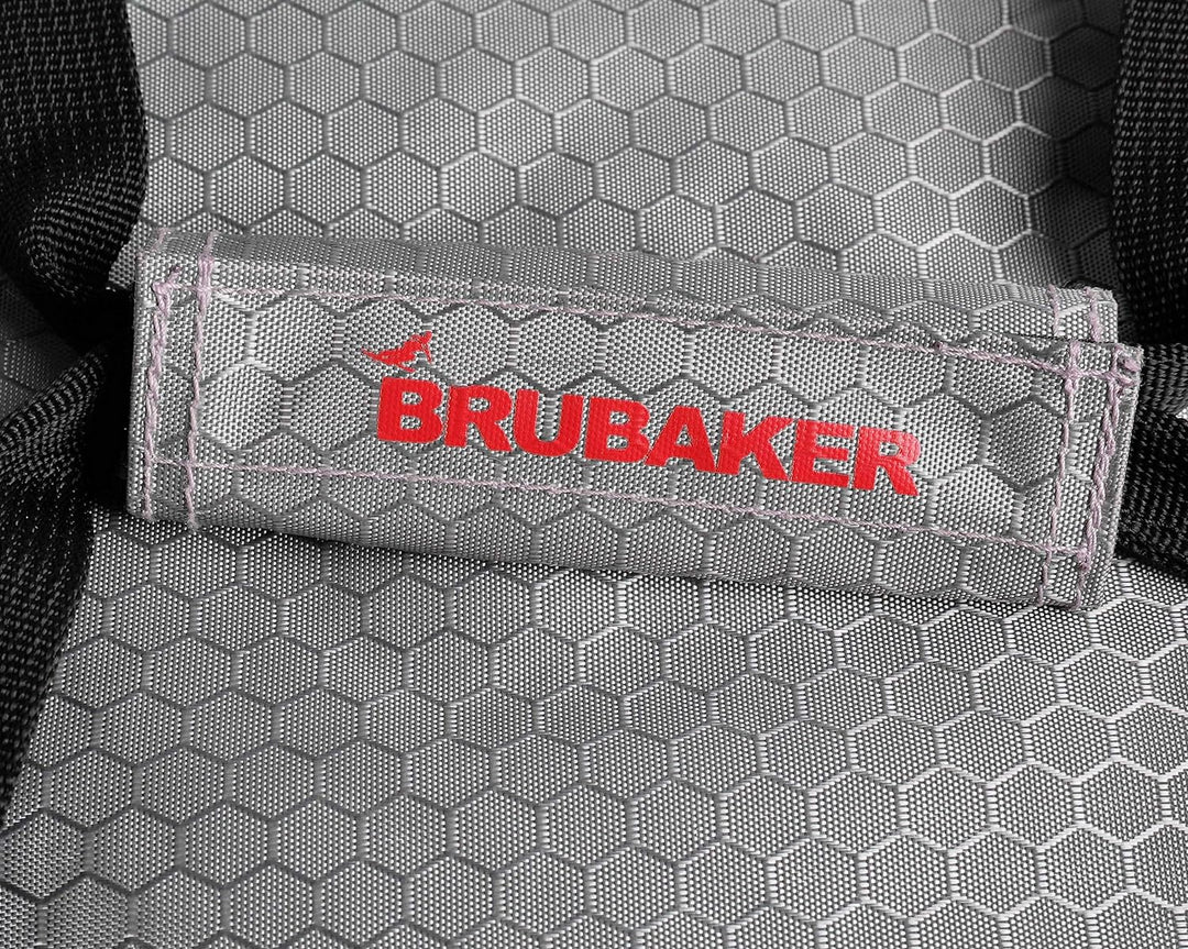 BRUBAKER SuperTec Skischuhtasche Helmtasche Rucksack mit Schuhfach - Silber Rot