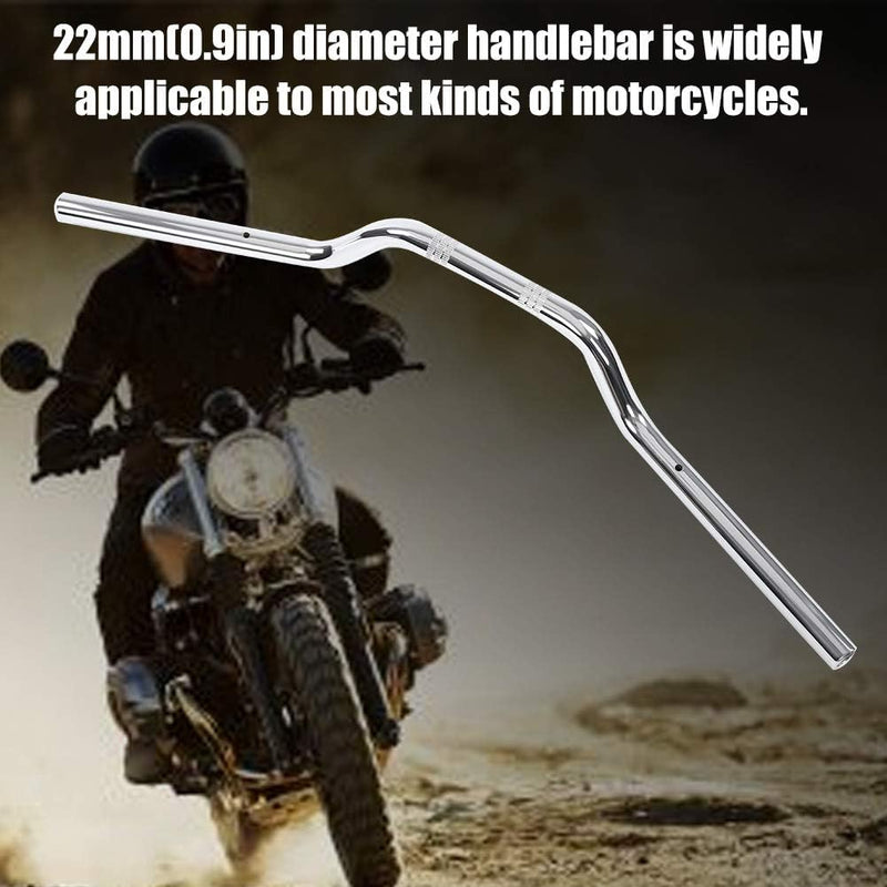 KIMISS 22 mm Motorrad Lenker, Lenker aus Stahl für Motorrad, Mid Lenker Griffrohre Ersatzteil für Le