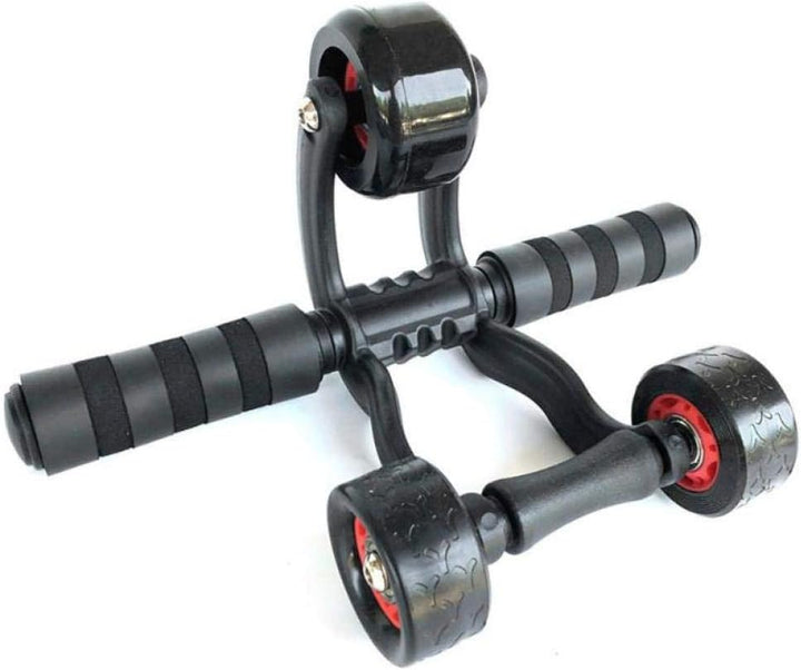 3-Rad-Netzrad Triple AB Roller Bauchknie Pad Stretch Bauch Widerstandsseil für Training Fitness Mach