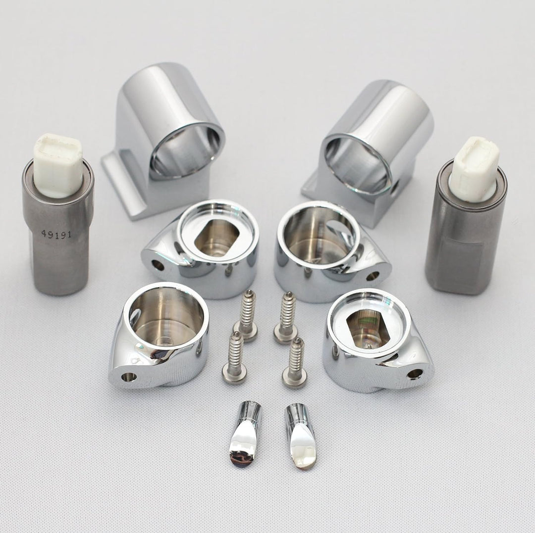 Roca Senso und Giralda WC-Sitz Scharnier-Set aus Chrom mit sanftem Deckel und mit Endkappe-Befestigu