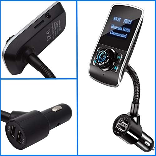 TOTMOX Wireless Bluetooth Transmitter FM, tragbarer Bluetooth-Audio-Stereo-Sender für das Auto Autol