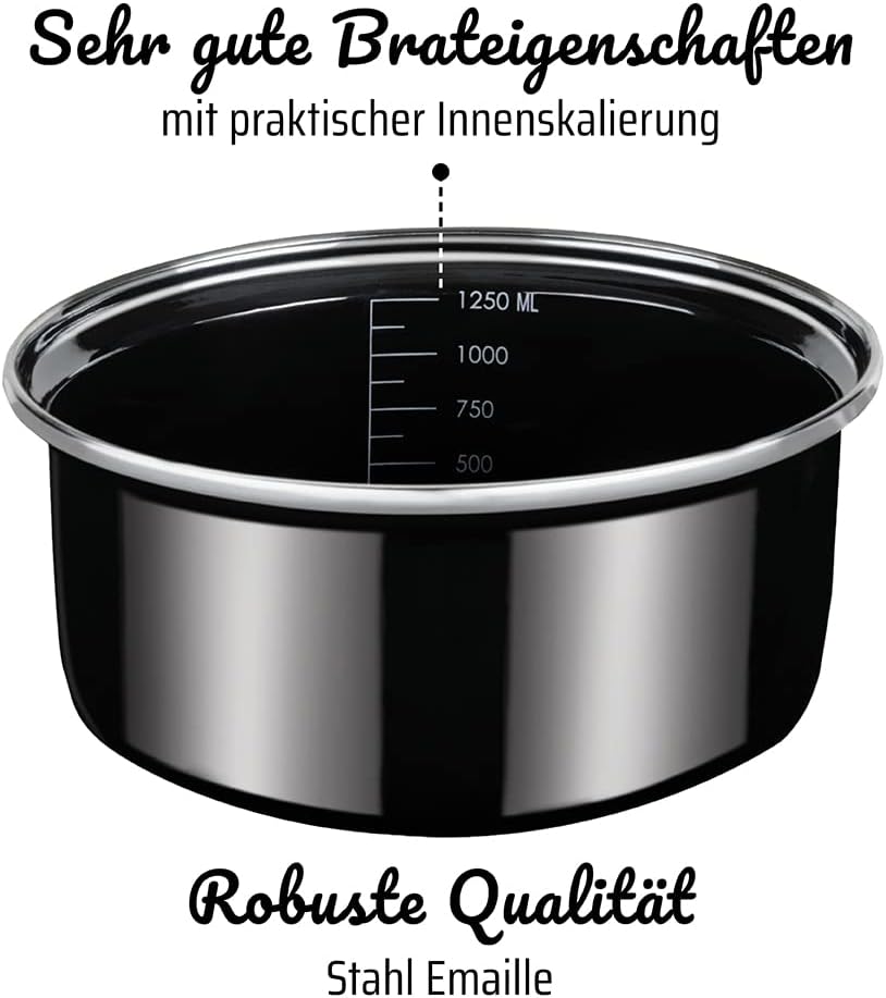 GSW Kochtopf-Set Profi-Black-Star – hochwertiges Topfset bestehend aus 3 Töpfen und 1 Kasserolle, in