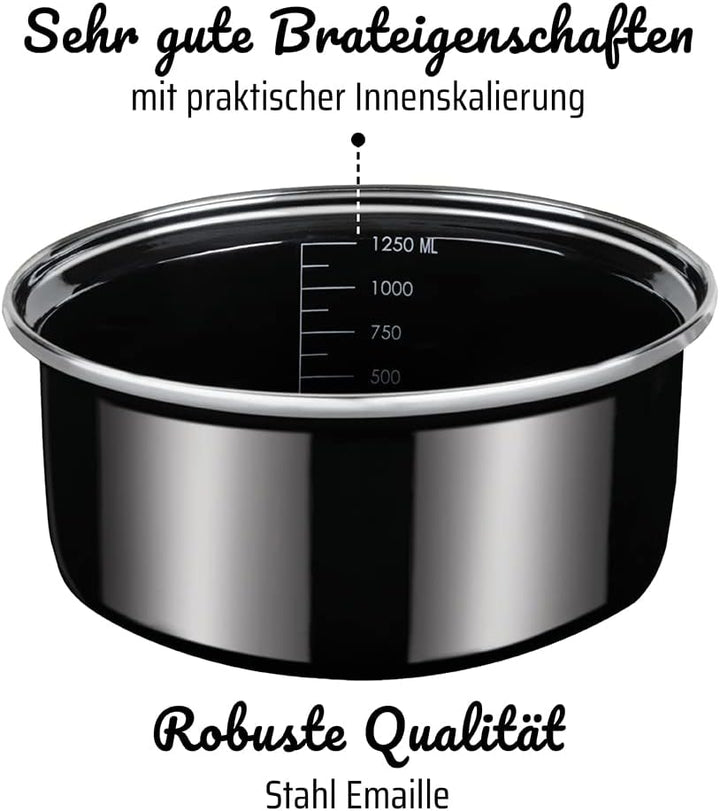 GSW Kochtopf-Set Profi-Black-Star – hochwertiges Topfset bestehend aus 3 Töpfen und 1 Kasserolle, in