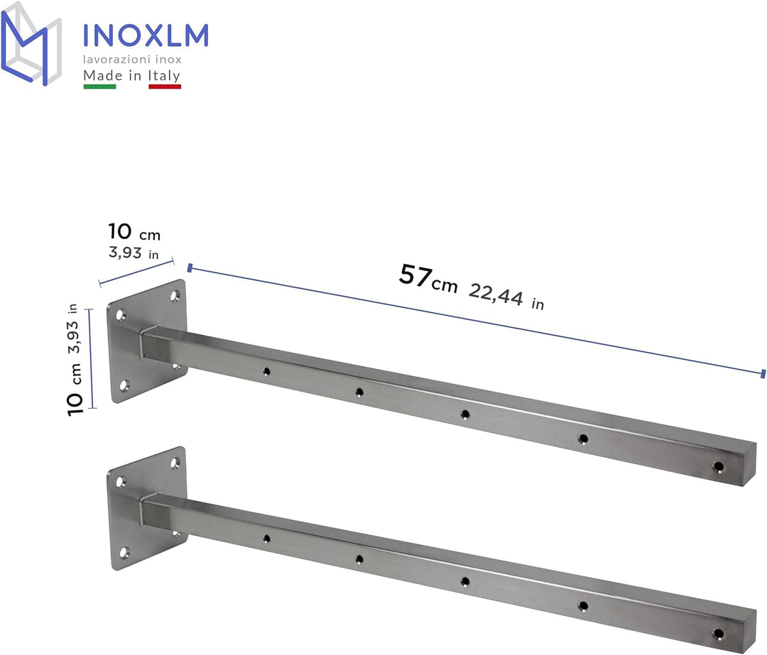 INOXLM Arme für Wäscheleine Wandtrockner Wandtrockner Made in Italy Edelstahl