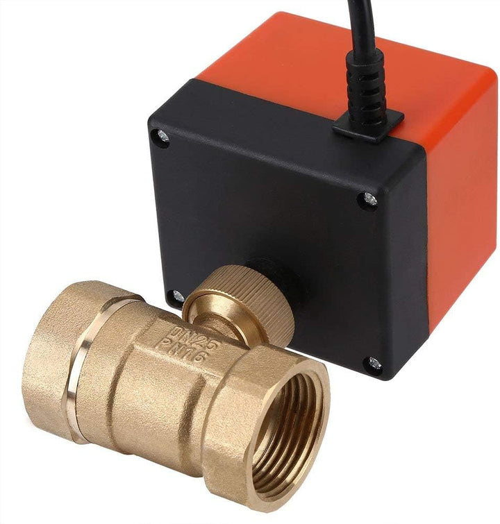 AC 220 V Messing Elektrische Motorisierte Kugelhahn 2 Way 3-Wire 1,6 Mpa Gewinde DN15 DN25 (DN25), D