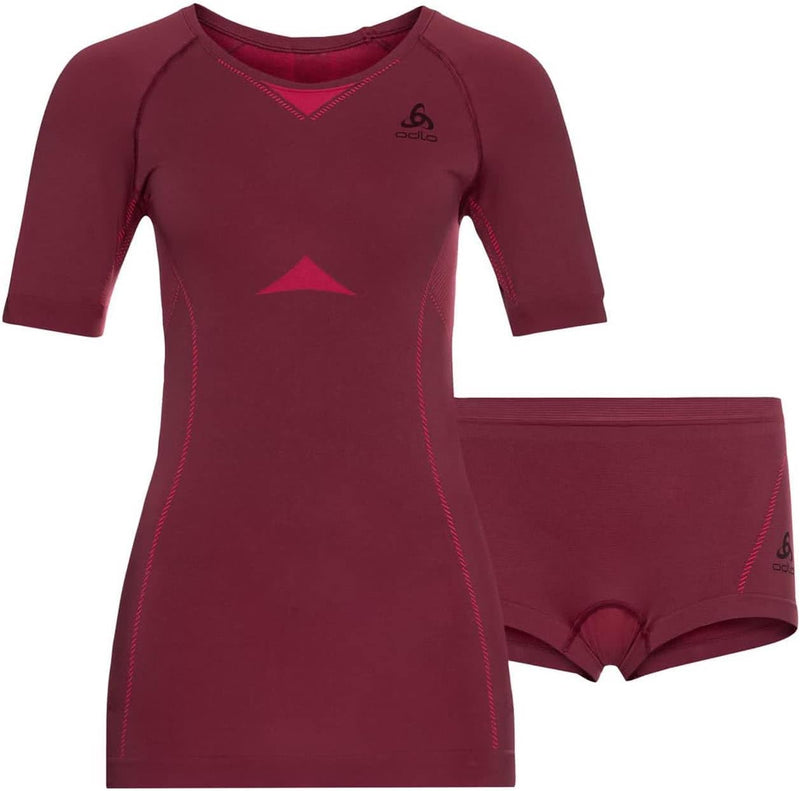 Odlo Damen Set Fundamentals Performance Light Baselayer Set XL Raspberry Fudge - Paradise Pink, XL R