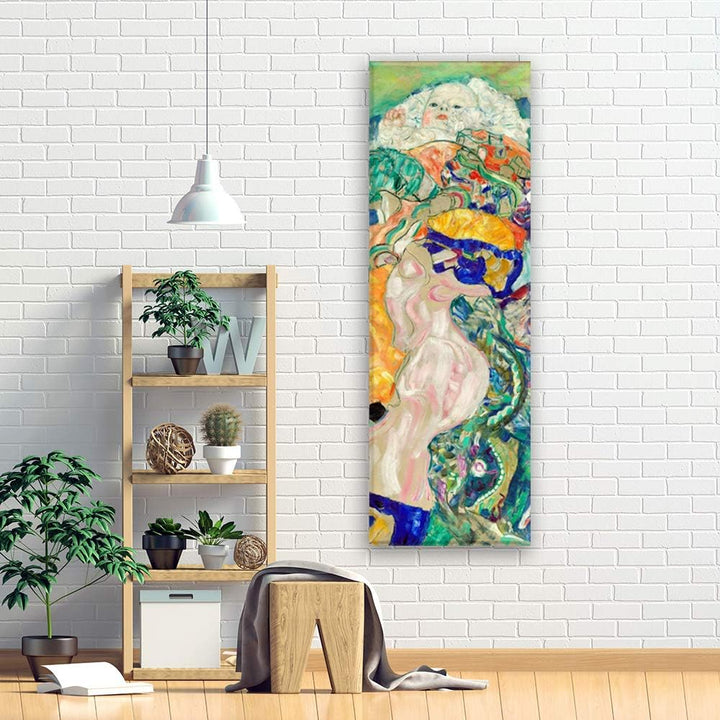 Wandbild XXL Kind Jugendstil Deko Kunst Bilder Bunt Klimt mehrfarbig 50x150 cm M12827 50x150 cm, M12