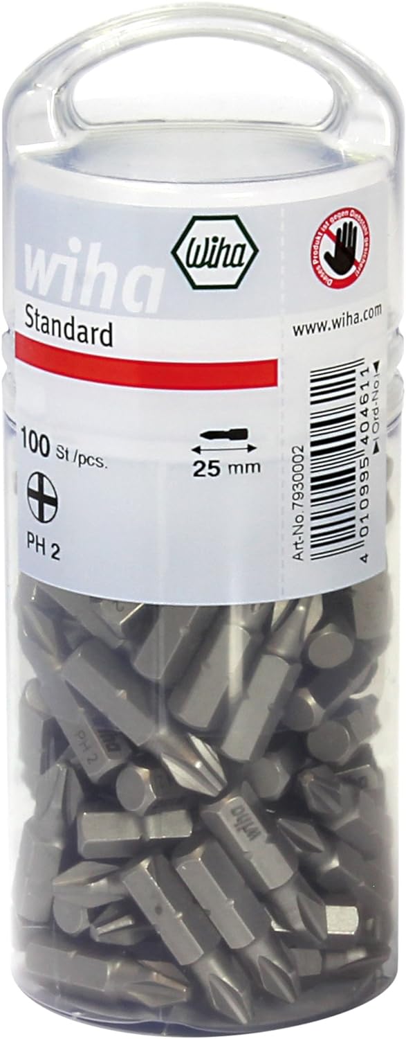 Wiha Bit Set Standard 25 mm TORX® (T30) 100-tlg. 1/4" in Grosspackung (40465) TORX T30 100-tlg., TOR