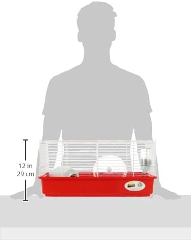 Ferplast Hamsterkäfig, Nagerkäfig CRICETI 9, Kleintierkäfig, Hamsterzubehör inklusive, 46 x 29,5 x h