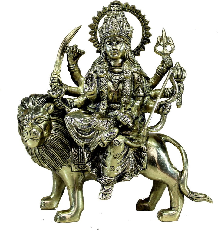 eSplanade Brass Maa Durga/MATA Rani Idol, Statue, moorti, murti for Home Mandir and Home Decor (8.5
