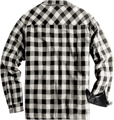 COOFANDY Herren Hemd Flanellhemd Kariert Gefüttert Holzfällerhemd Langarm Casual Button Down Winter