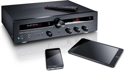 Magnat MR 750, Stereo Hybrid-Receiver mit Transistor- und Röhrentechnik (schwarz)