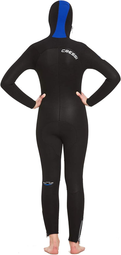 Cressi Diver Lady Monopiece Wetsuit - Premium Neoprenanzug für Damen mit Fester Kapuze - erhältlich