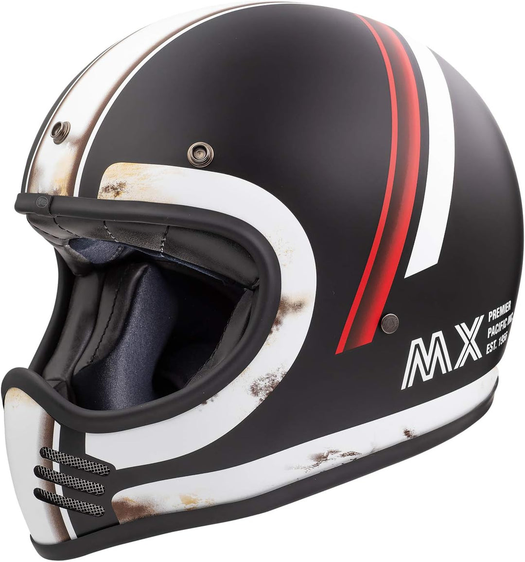 Premier HELM MX DO 92 O.S. BM,SCHWARZ/WEISS/ROT,M