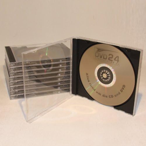 Hüllen CD Jewel Case einfach für 1 Disc mit Tablett noir-lot-100