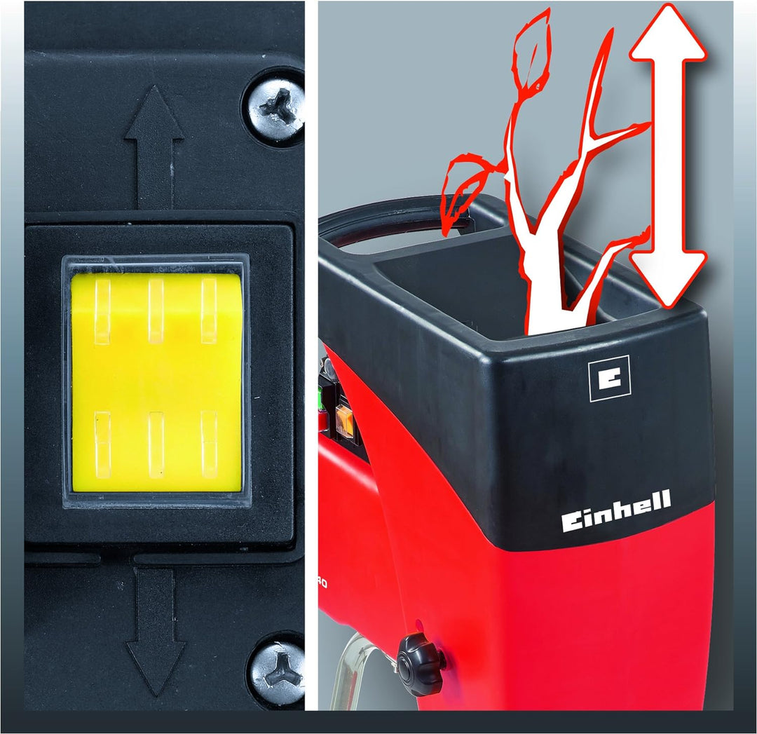 Einhell Elektro-Leisehäcksler GC-RS 2540 (Schneidwalze, Drehrichtungsumschalter, grosse Trichteröffn