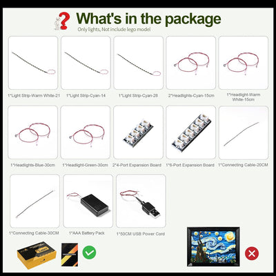 cooldac Led Licht Kit für Lego 21333 Ideas Vincent Van Gogh Sternennacht, Led Licht Set Kompatibel m