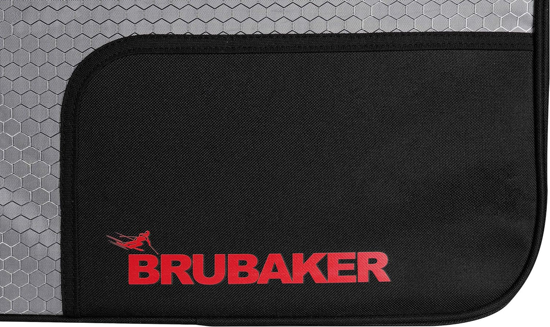BRUBAKER SuperTec Skischuhtasche Helmtasche Rucksack mit Schuhfach - Silber Rot