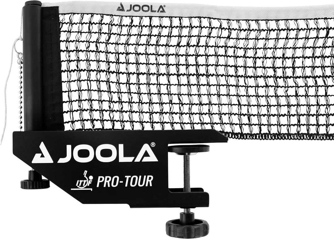 Joola Unisex – Erwachsene Post-Set Pro Tour Tischtennisnetz, Schwarz, 152cm Bundle mit Tischtennis-S