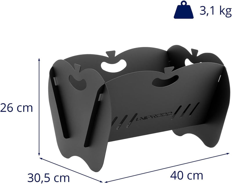 Uniprodo Uni_FP_100 Feuerschale 40 x 30 x 26 cm zusammensteckbar Feuerkorb Garten-Feuerkorb Garten-F