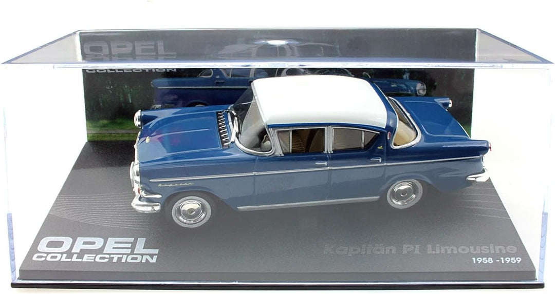 Magazine Models 1:43 1958 Opel Kapitan Limousine blau/weiss