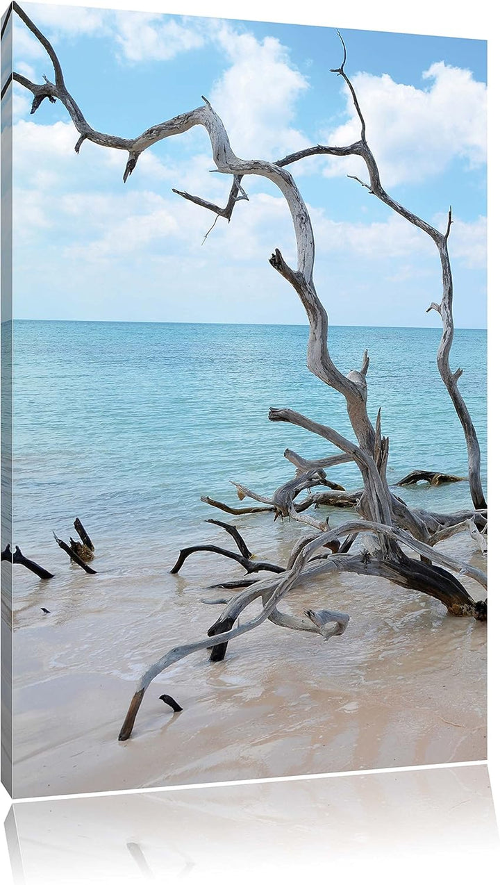Strand Meer Havanna Kuba, Format: 100x70 auf Leinwand, XXL riesige Bilder fertig gerahmt mit Keilrah