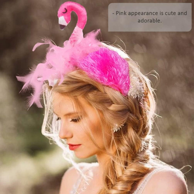 Amosfun 3 Stück Flamingo-Stirnband Flamingo-Kopfschmuck für Hawaii-Karneval Tropisches Party-Haar-Ac