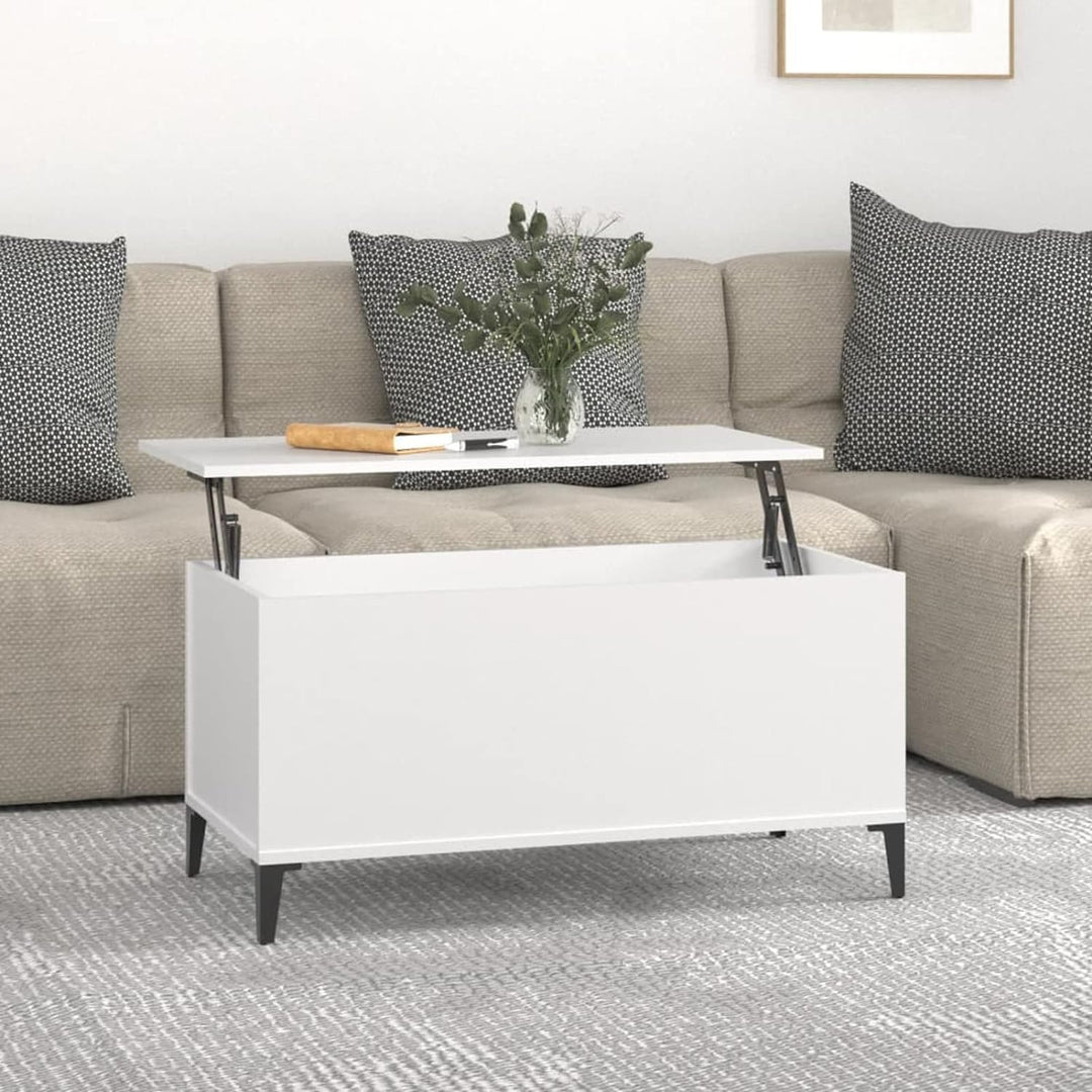 Tidyard Couchtisch Kaffeetisch mit Höhenverstellbar Wohnzimmertisch mit Ablagefach Sofatisch Beistel