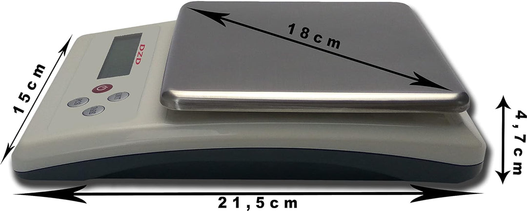DZD DJKF Briefwaage 3kg /0,1g Küchenwaage, einstellbare Abschaltautomatik, Feinwaage Digitalwaage, m