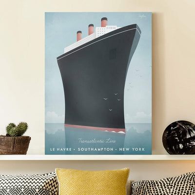 Bilderwelten Leinwandbild Reiseposter Kreuzfahrtschiff 40 x 30cm Canvas 40cm x 30cm - Canvas, 40cm x