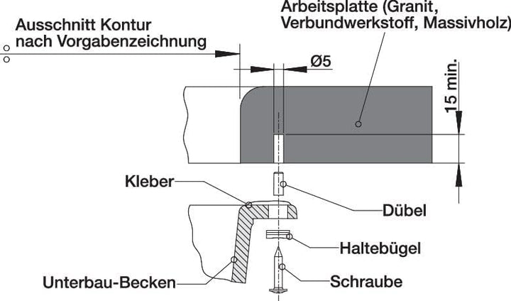 BLANCO SUBLINE 340/160-U | SILGRANIT softweiss | Einbauart: Unterbau | Hauptbecken links | ohne Abla