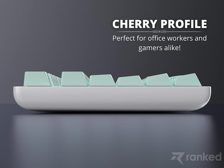 Ranked Leeres Premium-Tastenkappen-Set | 1,4 mm Dickes PBT | Cherry-Profil für Mechanische Tastatur