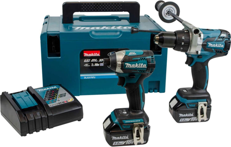 Makita 18 V 2 x 5 Ah Brushless Li-Ion Lxt Twin Kit, 1 Stück, DLX2176TJ