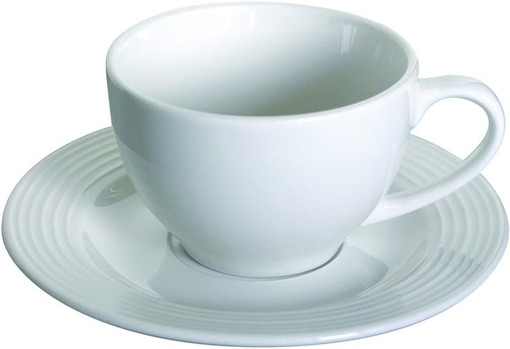 Tognana Polis Circles Set 6 Teetassen mit Untertasse, Porzellan, Weiss