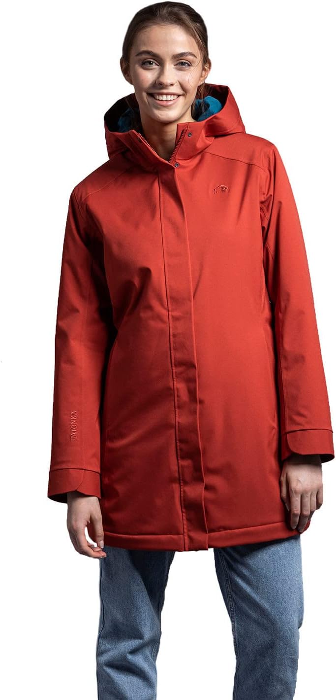 Tatonka STIR W's Hooded Coat Women Sunset Red 44, Sunset Red 44